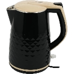 Чайник электрический Centek CT-0025 черный металл 1.8л, 1800W, двойные стенки, кнопка вкл. на ручке, фото 1