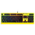 Клавиатура проводная A4Tech Bloody B810RC Punk USB желтый/черный, фото 1