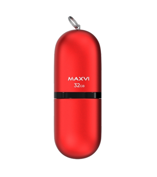 Флешка USB Maxvi SF red (FD32GBUSB20C10SF), 32GB, USB 2.0, R/W 15/5, красный