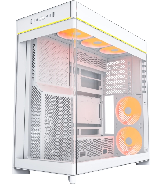 Компьютерный корпус Montech HS02 PRO белый без БП ATX 4x140мм 2xUSB 3.0 audio bott PSU