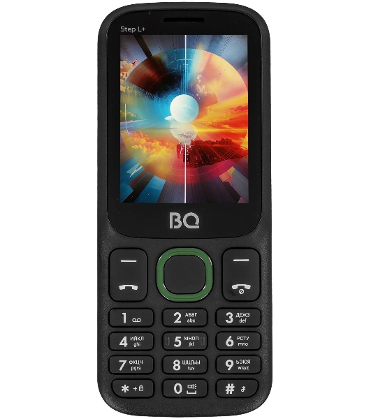 Мобильный телефон BQ 2440 Step L+ черный/зеленый