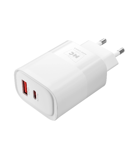 Сетевое зарядное устройство MORE CHOICE NC81a СЗУ 1USB+1Type-C 3.0A PD 20W+ QC3.0, белый