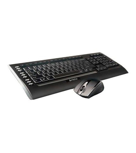 Комплект клавиатура+мышь A4TECH 9300F беспроводной, USB, 2000 DPI, чёрный