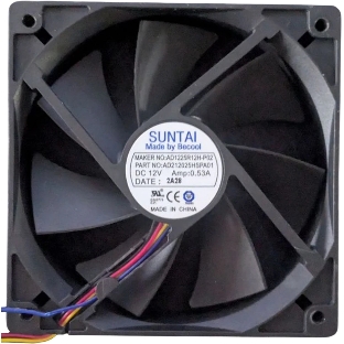 Вентилятор для корпуса Procase AD212025HSPA01 120х25мм Suntai-BeCool (TW), PWM 4pin, 2800 rpm, 0.26A, 122.3CFM, 5.03mm-H2O, 47dB