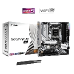 Материнская плата ASRock B650M Pro RS WiFi, AM5, AMD B650, 4xDDR5, 4xSATA, 3xM.2, 1xPCIe 4.0 x16, 1xPCIe 3.0 x16, 1xHDMI, 1xDP, 1x2.5Gb LAN, Wi-Fi 6E, Bluetooth 5.2, 1xUSB-C 10Gbps, 1xUSB-A 10Gbps, 2xUSB-A 5Gbps, 4xUSB-A 2.0, 3x3.5 мм, 7.1, mATX, фото 1