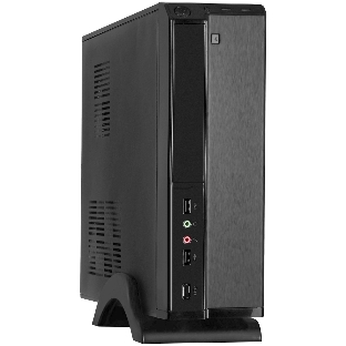 Компьютерный корпус ExeGate EX268691RUS Компьютерный корпус MiniITX ExeGate MI-207 Black, miniITX/mATX, (M450, 80мм), 2хUSB, Audio