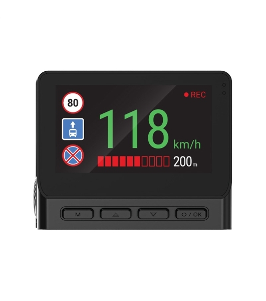 Видеорегистратор Navitel RS990 GPS, 3840x2160, 3', с камерой заднего вида, GPS, Wi-Fi, G-сенсор, датчик движения, GPS-информатор