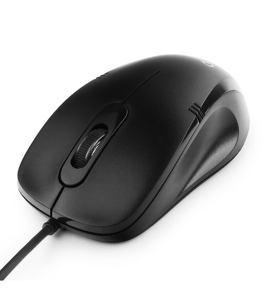Мышь проводная Gembird MOP-110 черный, 1000 dpi, USB, кнопки - 3
