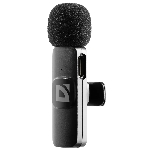 Петличный микрофон Defender Talky-137 wrls, черный, на прищепке, 1шт, фото 1