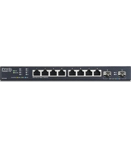 Коммутатор мультигигабитный Smart L3 Lite Zyxel NebulaFlex XMG1915-10E, 8xRJ-45: 1/2.5G, 2xSFP+, бесшумный (без вентилятора)