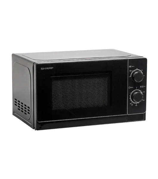 Микроволновая печь Sharp R-2000RK черный, 20 л, 800 Вт, переключатели - поворотный механизм
