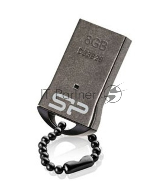 Флешка USB R/W Silicon Power 8Gb Touch T01 SP008Gb,UF2T01V1K USB 2.0 черный/серебристый
