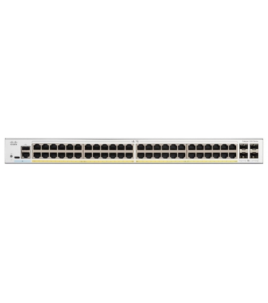 Коммутатор Cisco Catalyst C1200-48P-4X, 48×1 Гбит/с + 4×10 Гбит/с SFP+, управляемый
