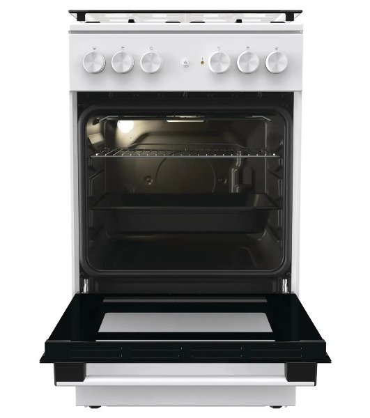 Плита комбинированная Gorenje GK5A21WH белый, конфорок 4 газовых, духовка 68 л, 50 см x 85 см x 59.4 см