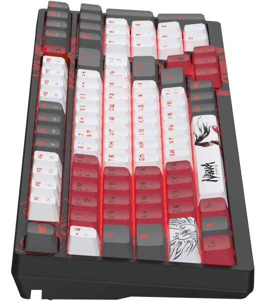 Клавиатура A4Tech Bloody S98 Naraka BLMS Plus проводная, USB Type-A, чёрный/красный