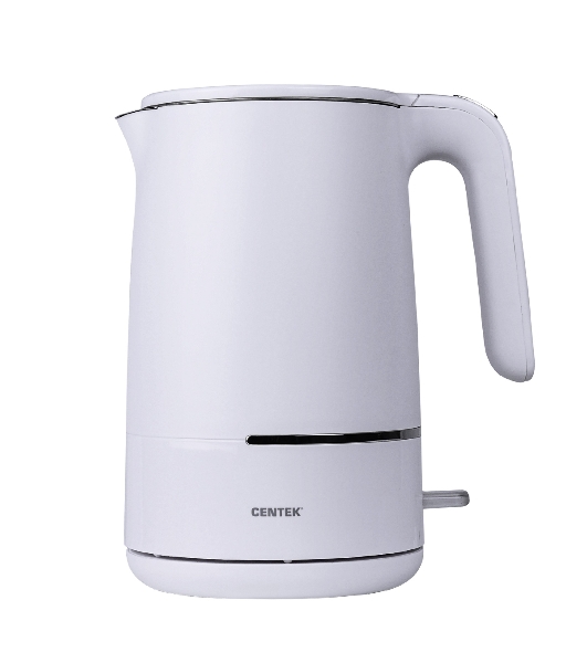 Чайник электрический Centek CT-1012 (белый) 1.5л, 2200 Вт, двойные стенки, бесшовная колба, эффект термоса