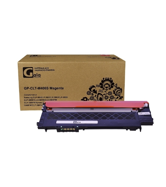 Картридж лазерный GalaPrint GP-CLT-M406S Magenta (1000 стр) для Samsung CLP-360/CLP-365/CLX-3300/CLX-3305/CLP-365W/CLX-3305W/CLX-3305FW/CLX-3305FN/Xpress C410/C410w/C460W/C460FW/CLP-368/C410/C460