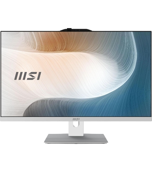 Моноблок MSI Modern AM272P 1M-677XRU 27' Full HD Core 3 100U (1.2) 8Gb SSD 512Gb Graphics без ОС GbitEth WiFi BT 120W клавиатура мышь Cam белый 1920x1080 (9S6-AF8232-1032)