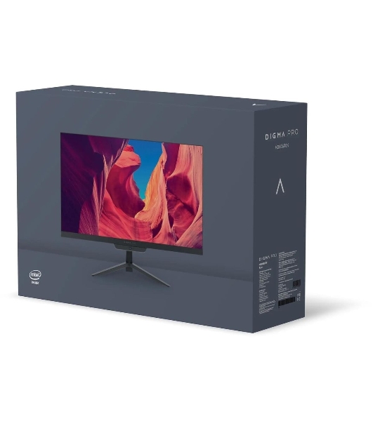 Моноблок Digma Pro Base 23.8' Full HD i3 12100 (3.3) 8Gb SSD 512Gb UHDG 730 CR Windows 11 Pro GbitEth WiFi BT 90W клавиатура мышь Cam черный 1920x1080