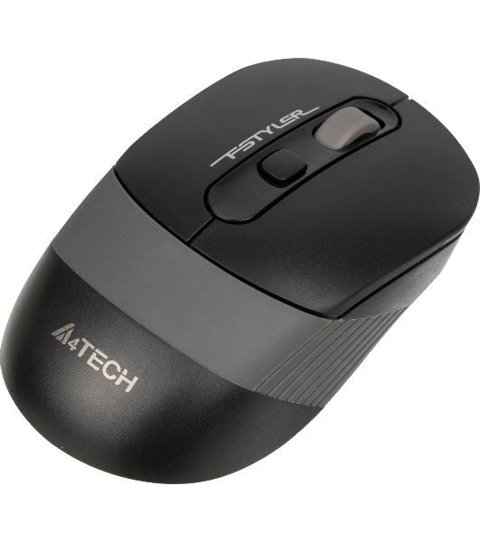 Мышь беспроводная A4Tech Fstyler FG10S черный/серый, 2000 dpi, радиоканал, USB, кнопки - 4