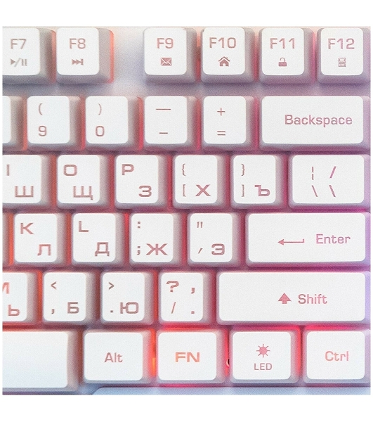 Комплект клавиатура+мышь Nakatomi KMG-2305U проводной, USB, 1600 DPI, белый