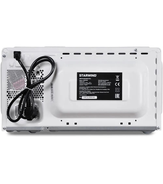 Микроволновая печь Starwind SMW3020 белый, 20 л, 700 Вт, переключатели - поворотный механизм