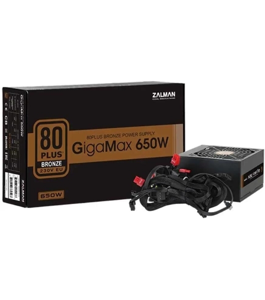 Блок питания Zalman ZM650-GVII Retail, 650Вт, 80 PLUS Bronze, 120мм, черный