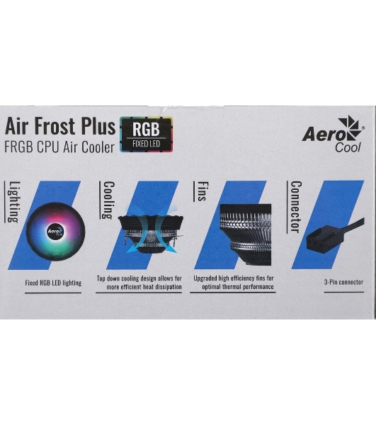 Кулер для процессора Aerocool/Formula Air Frost Plus серебристый, 120 мм, алюминий, 1500 об/мин, 24.2 дБ, 3 pin, 110 Вт, 70 мм
