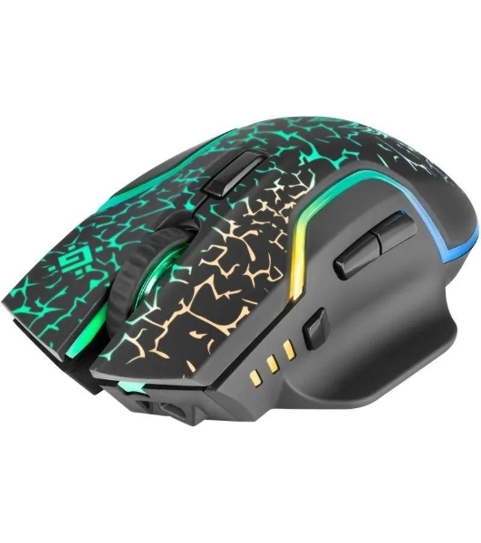 Мышь беспроводная Defender Oneshot GM-067 черный, 3200 dpi, радиоканал, USB, кнопки - 7