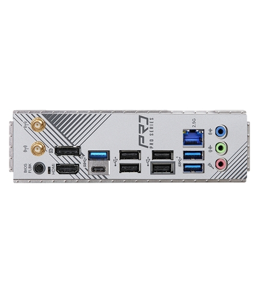 Материнская плата ASRock B650M Pro RS WiFi, AM5, AMD B650, 4xDDR5, 4xSATA, 3xM.2, 1xPCIe 4.0 x16, 1xPCIe 3.0 x16, 1xHDMI, 1xDP, 1x2.5Gb LAN, Wi-Fi 6E, Bluetooth 5.2, 1xUSB-C 10Gbps, 1xUSB-A 10Gbps, 2xUSB-A 5Gbps, 4xUSB-A 2.0, 3x3.5 мм, 7.1, mATX