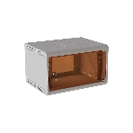 Шкаф коммутационный Suprlan (05-1206) настенный 12U 600x600 мм пер. дв. стекл направл. под закл. гайки 70 кг RAL 7035 535 мм 26.22 кг 620 мм, фото 1