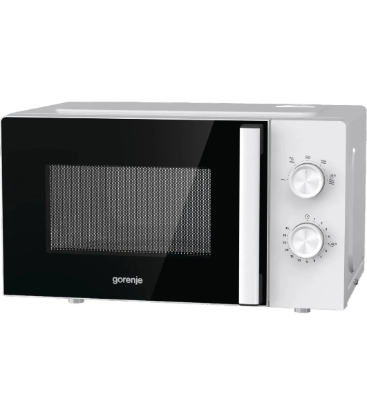 Микроволновая печь Gorenje MO20E1WH белый, 20 л, 800 Вт, переключатели - поворотный механизм