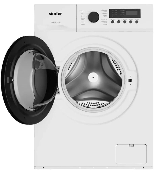 Стиральная машина Simfer WWC701 белый, загрузка фронтальная 7 кг, 1200 об/мин, класс A+++