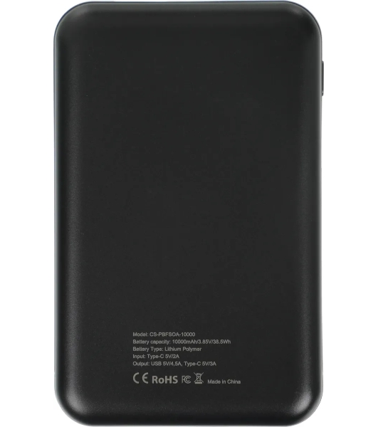 Портативный аккумулятор Cactus CS-PBFSOA-10000 10000mAh 22.5W 4.5A USB-A/USB-C черный