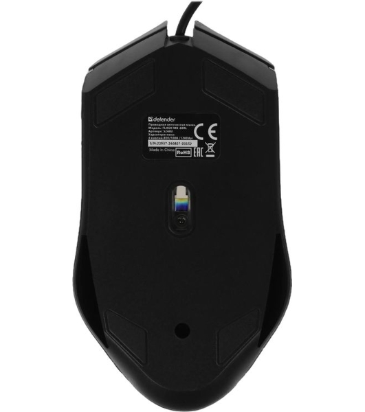 Мышь проводная Defender Flash MB-600L черный, 1200 dpi, USB, кнопки - 4
