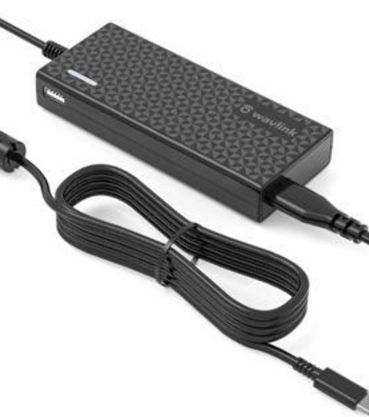 Сетевое зарядное устройство AC Adapter WAVLINK USB Type-C 77W Power Adapter + 1xUSB A charge port (USB-C PD 65W and USB A port 12W charge)