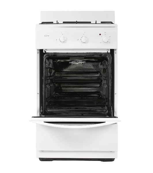Плита комбинированная Flama CK 2202 W белый, конфорок 2 шт, духовка 30 л, 50 см x 85 см x 38 см