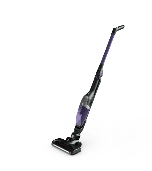 Пылесос вертикальный Tefal TY1238WO серый/фиолетовый, питание от аккумулятора, 145 Вт, уборка сухая, пылесборник 0.4 л, работа от АКБ max 40 мин.