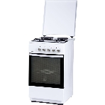Плита Комбинированная Flama L FK 2212 W белый (металлическая крышка) реш.сталь, фото 1