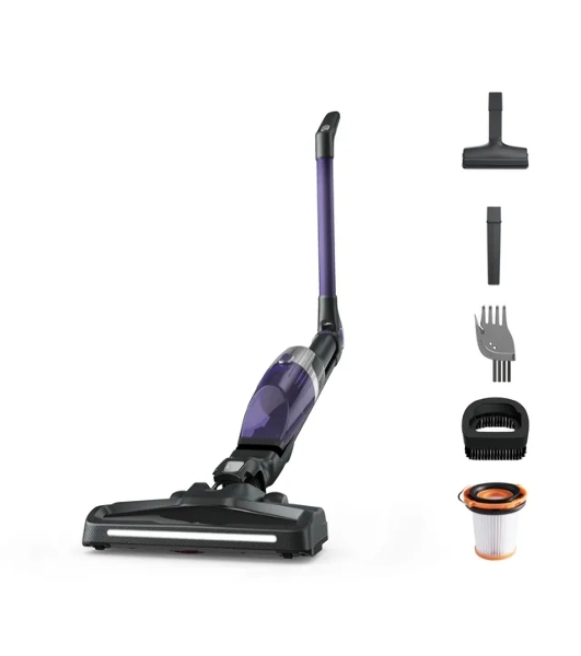Пылесос вертикальный Tefal TY1238WO серый/фиолетовый, питание от аккумулятора, 145 Вт, уборка сухая, пылесборник 0.4 л, работа от АКБ max 40 мин.