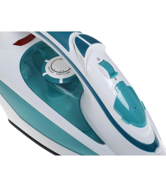 Утюг Delta LUX DL-352 белый с бирюзовым, 2200 Вт, 30 г/мин, 140 г/мин, 300 мл