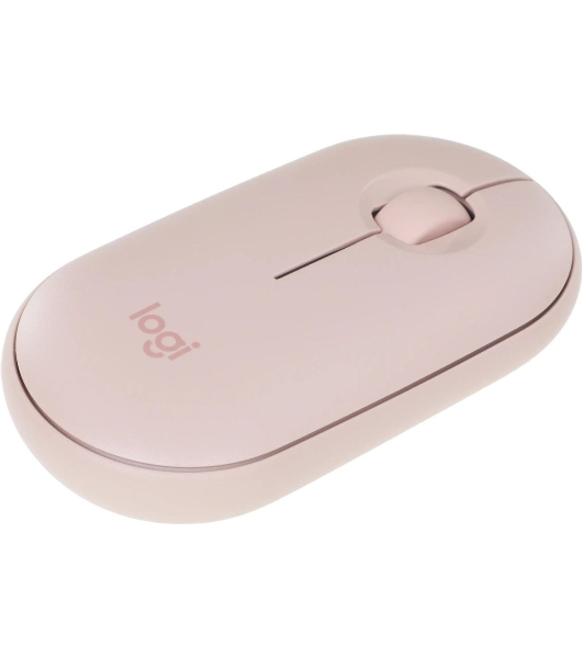Мышь беспроводная Logitech Pebble M350 розовый, 1000 dpi, радиоканал, Bluetooth, USB, кнопки - 3