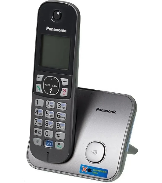Телефон беспроводной (DECT) Panasonic KX-TG6811RUM (серебристый) Беспроводной DECT,40 мелодий,телефонный справочник 120 зап.
