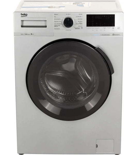 Стиральная машина Beko WSPE6H616S серебристый, загрузка фронтальная 6,5 кг, 1200 об/мин., класс: А++