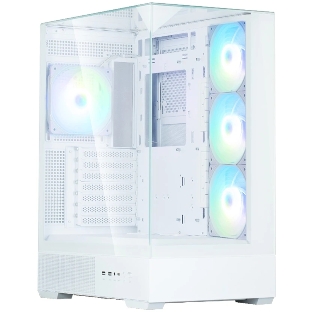 Компьютерный корпус ZALMAN P40 Prism Plus, ATX, белый, WINDOW, 3xCombo (3.5'' or 2.5'), 1xUSB TYPE-C, 2xUSB 3.0, SIDE 3x120мм ARGb, REAR 1x120мм ARGb