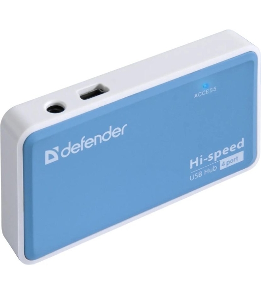 Концентратор USB Defender Quadro Power, USB, адаптер/через USB, блок питания