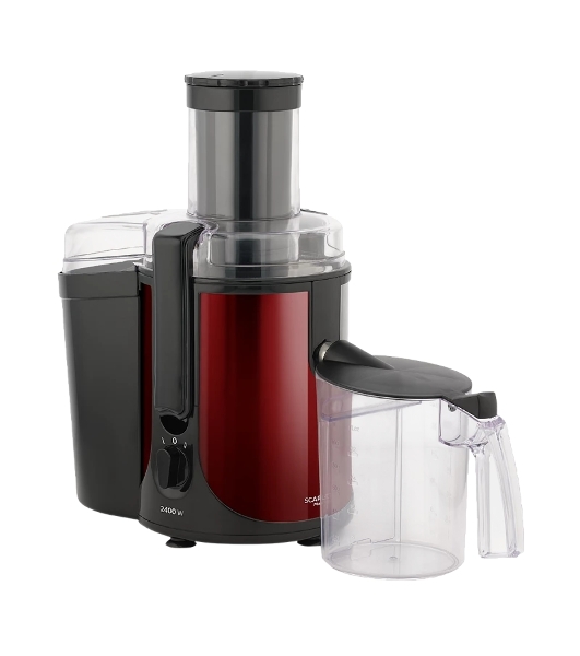 Соковыжималка Scarlett SC-JE50S48 красный, центробежная, 2400 Вт, 1000 мл, механическое