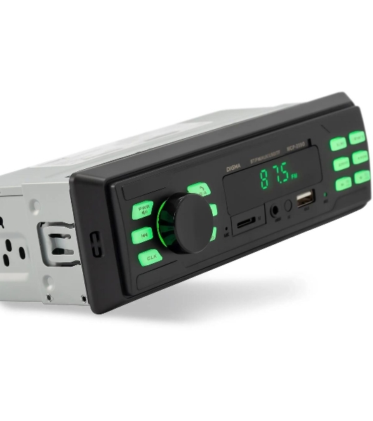 Автомагнитола Digma MCP-225G, 1 DIN, Bluetooth, USB Type-A, AUX