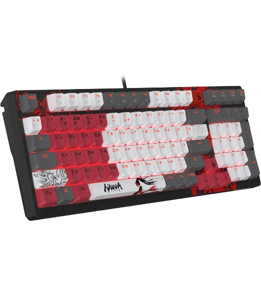 Клавиатура A4Tech Bloody S98 Naraka BLMS Plus проводная, USB Type-A, чёрный/красный