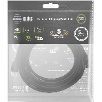 Кабель аудио-видео Cactus CS-DP-DP-1.4-5 DisplayPort (m)/DisplayPort (m) 5м. позолоч.конт. черный, фото3